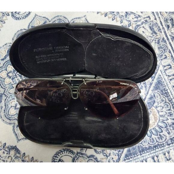 Porsche Design Carrera Aviator Sunglasses 5621 Austria Case & 1 extra Lens set - Picture 3 of 12